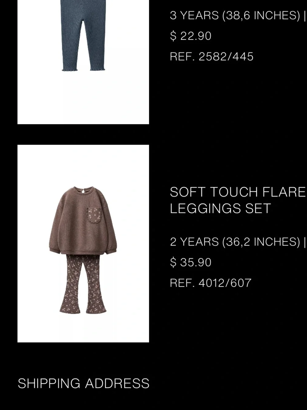 Zara please note